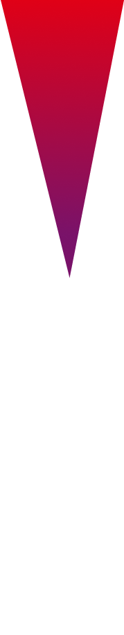 A white triangle shape partly covered by another triangle with a red to purple gradient fill